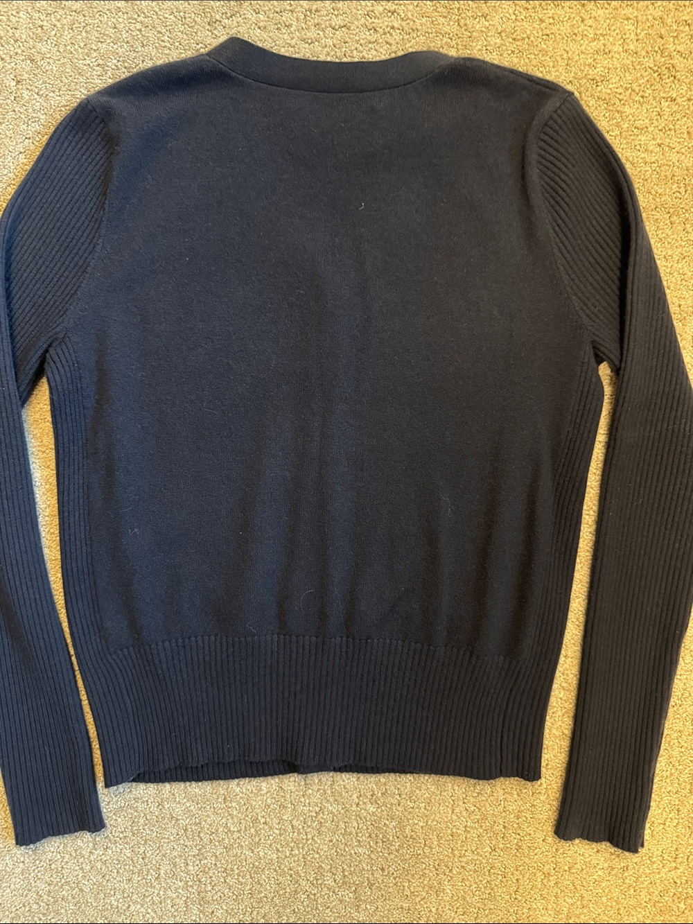 Tory BurchSport Women's Navy Golf Embroidered Cashmere blend Cardigan, Medium - Picture 4 of 10
